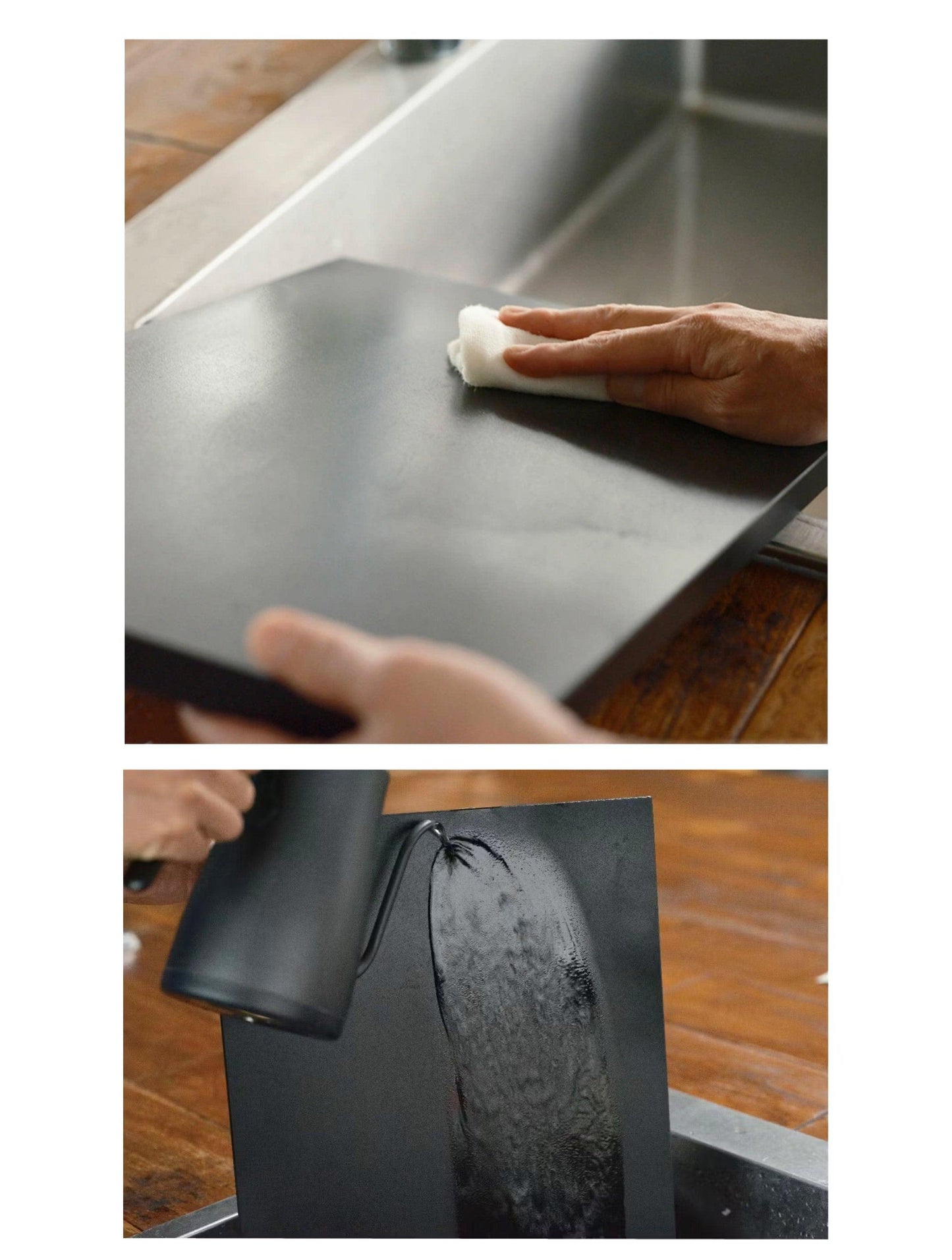 Parker Asahi Synthetic Rubber Cutting Board - Professional / Commercial Grade, Black
