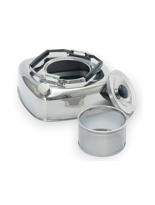 Cube Kettle Flat Stainless Kettle Camping 2.8L