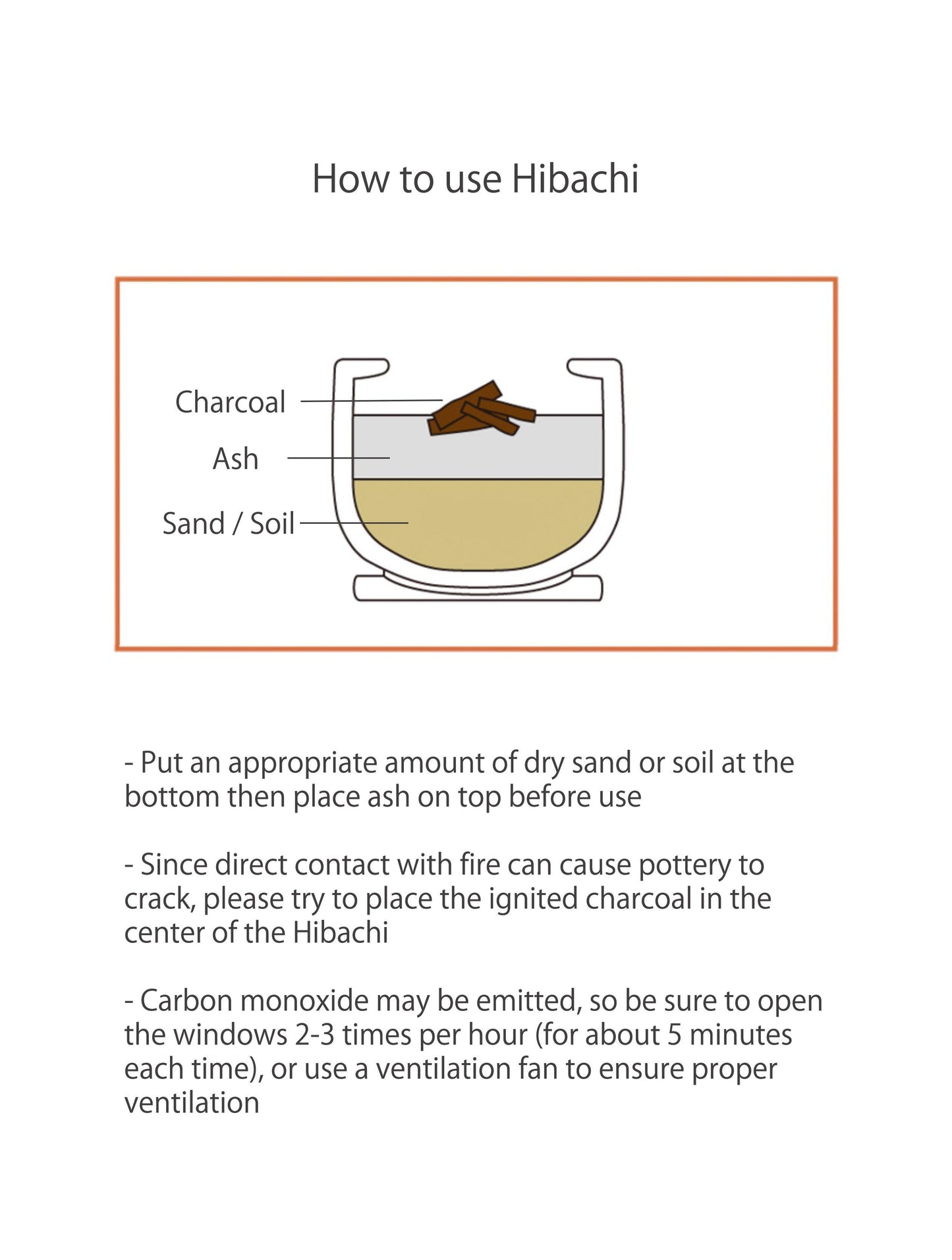 Hibachi - Brazier Sunayuu Kinsai, Brown 30cm, 4P Set
