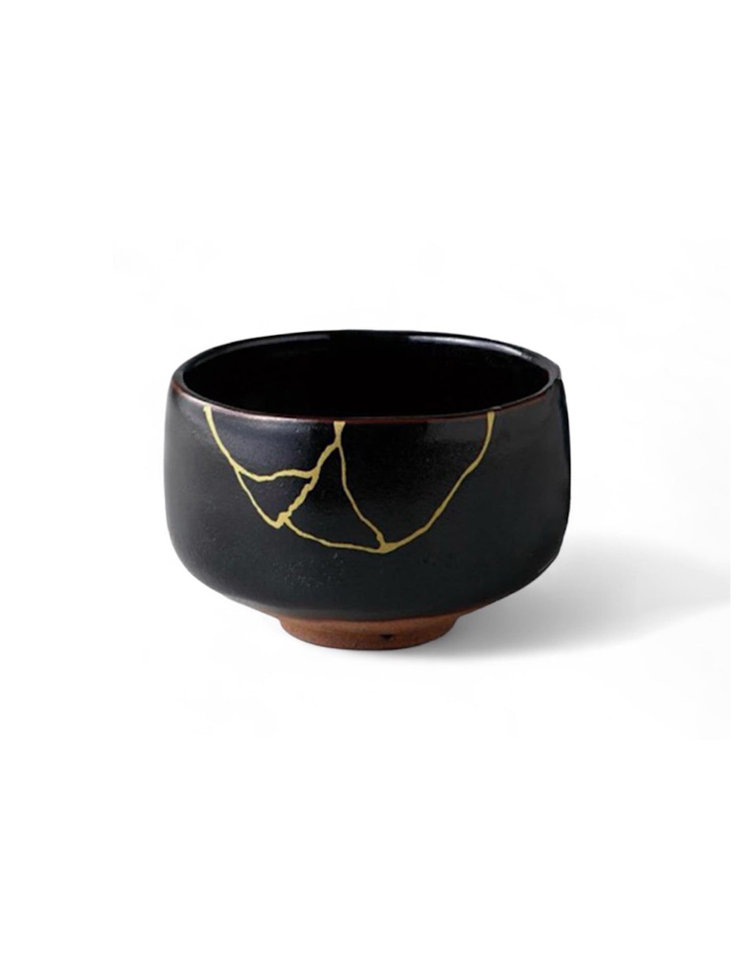 Matcha Bowl - Kintsugi Design Black