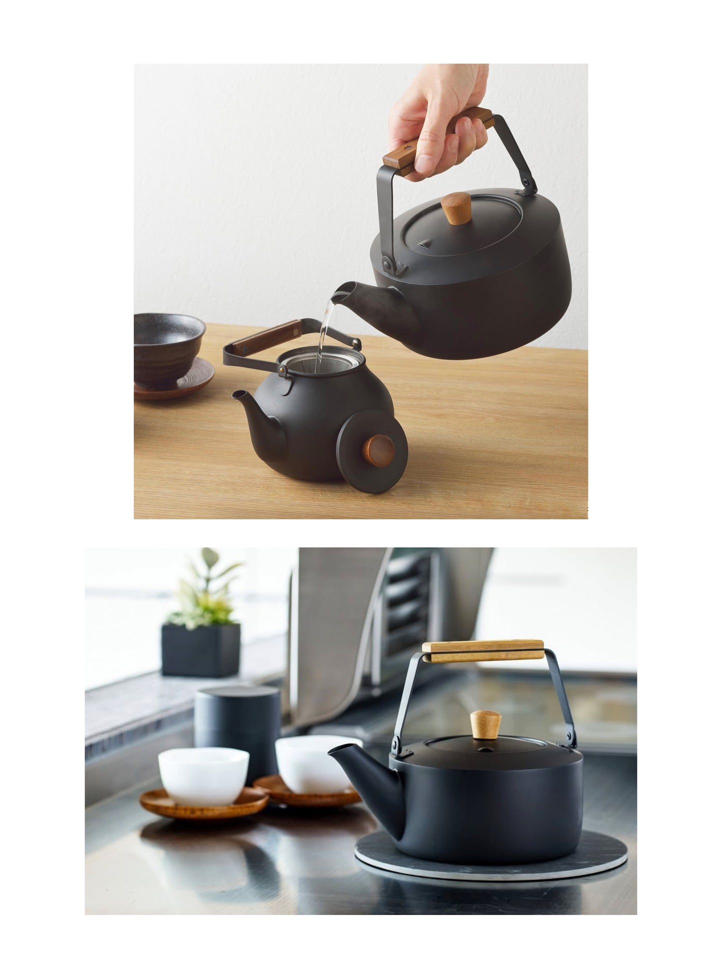 Miyaco Stainless Stovetop Kettle Matte Black