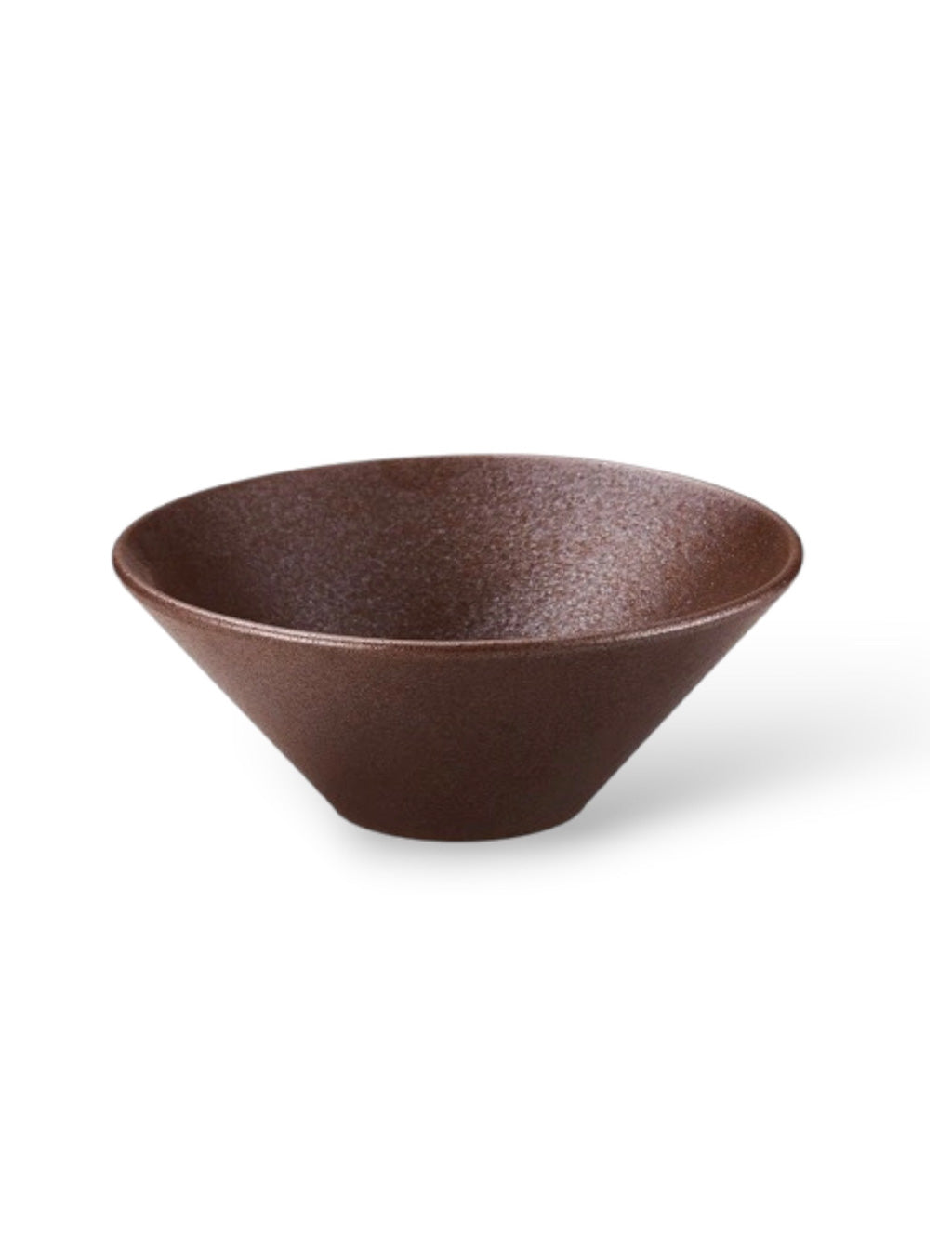 Noodle Bowl Akacha Bizen Size 6.5, 19.6cm Rust Brown