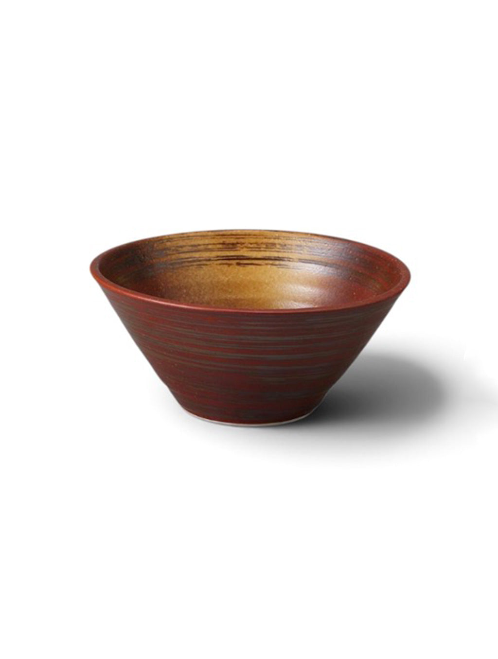 Noodle Bowl Sabi-Aka Suirin Size 6.5, 19.5cm Red