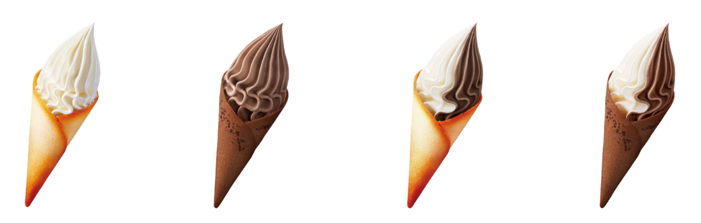NISSEI Japanese Gravity Feed Benchtop Soft Serve Machine Double Flavour CI-7548AEC