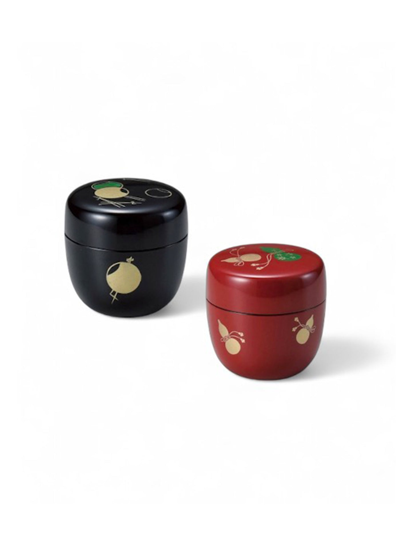 Matcha Tea Caddy Canister Pot Natsume Red 6.5cm