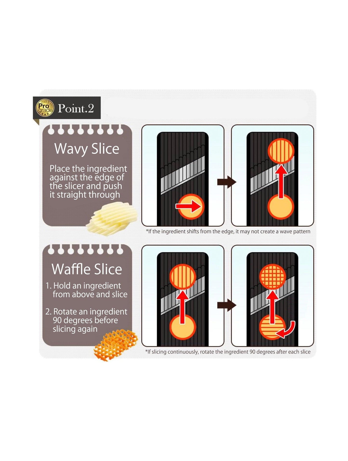 Pro Grade Wavy & Waffle Slicer Black (78mm)