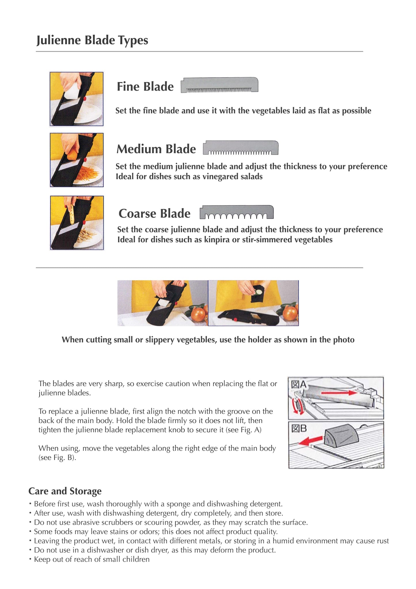 Shimomura - Vegetable Slicer, Julienne, Mandolin, Wide Black 76mm