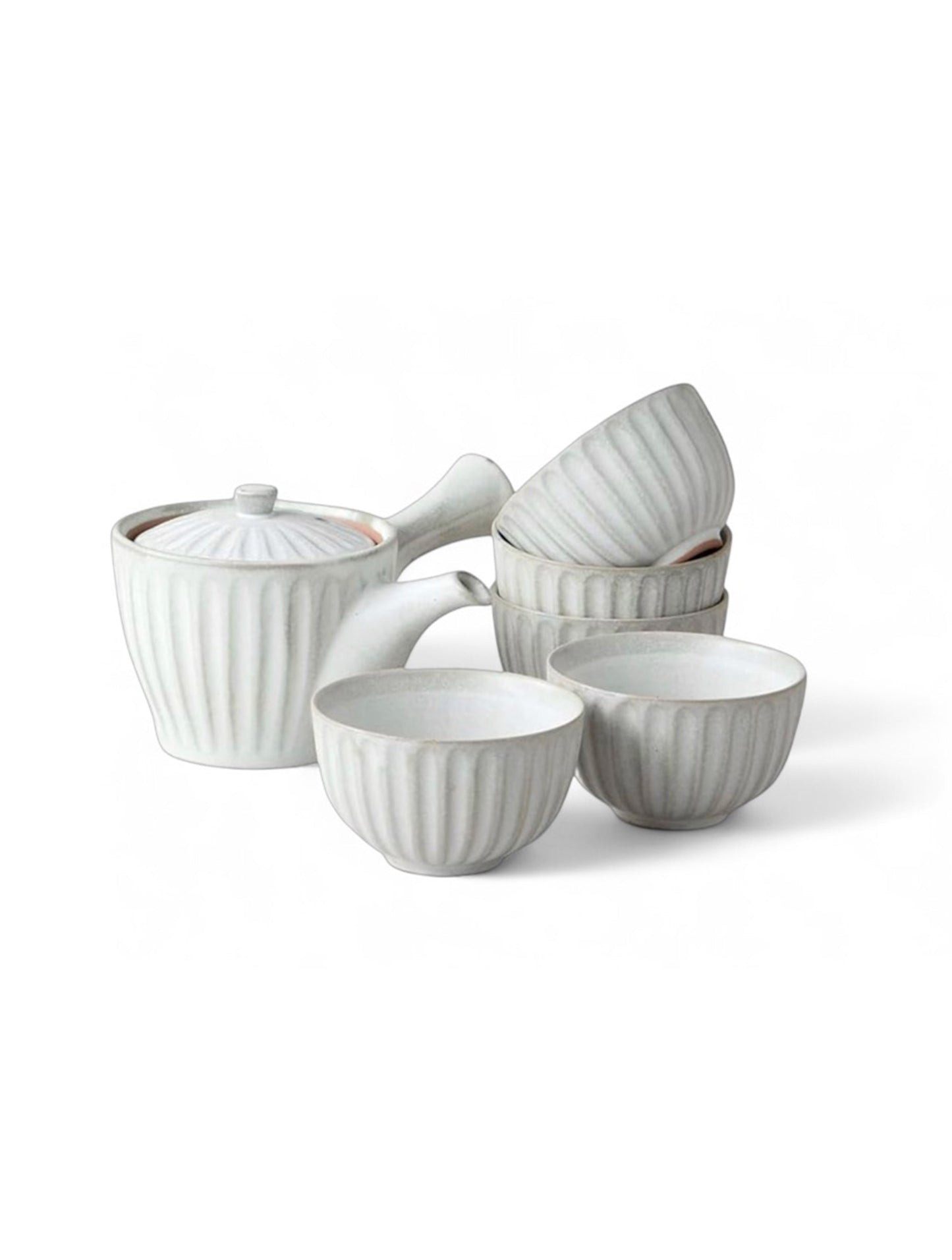 Japanese Tea Set - Kobiki White 6P Set