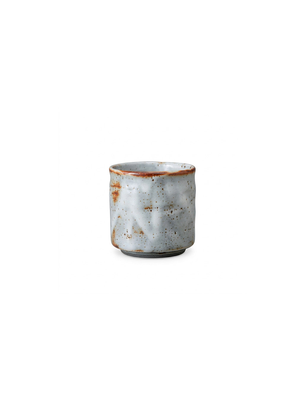 Japanese Tea Cup Kiritachi Yunomi Shino Grey