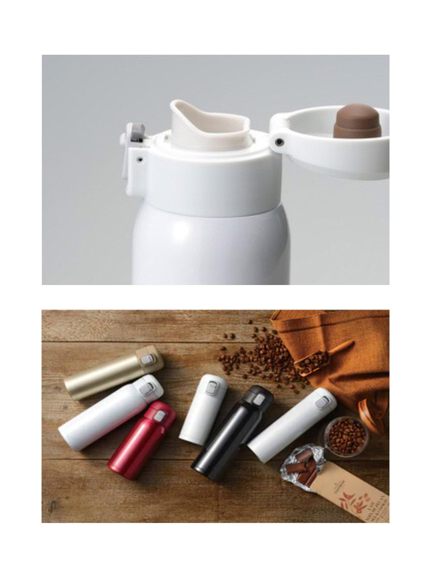 omit Insulated One Touch Type Flask Mug Bottle 500ml