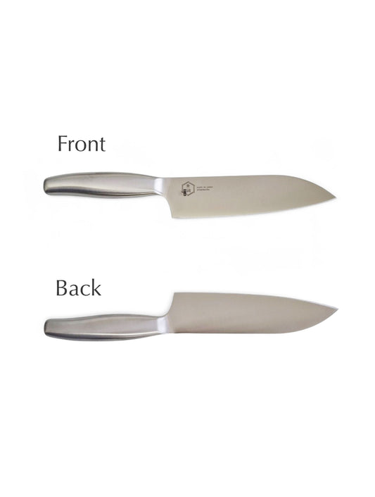 Shimomura - [Kagetsune] All Stainless Santoku Knife 165mm