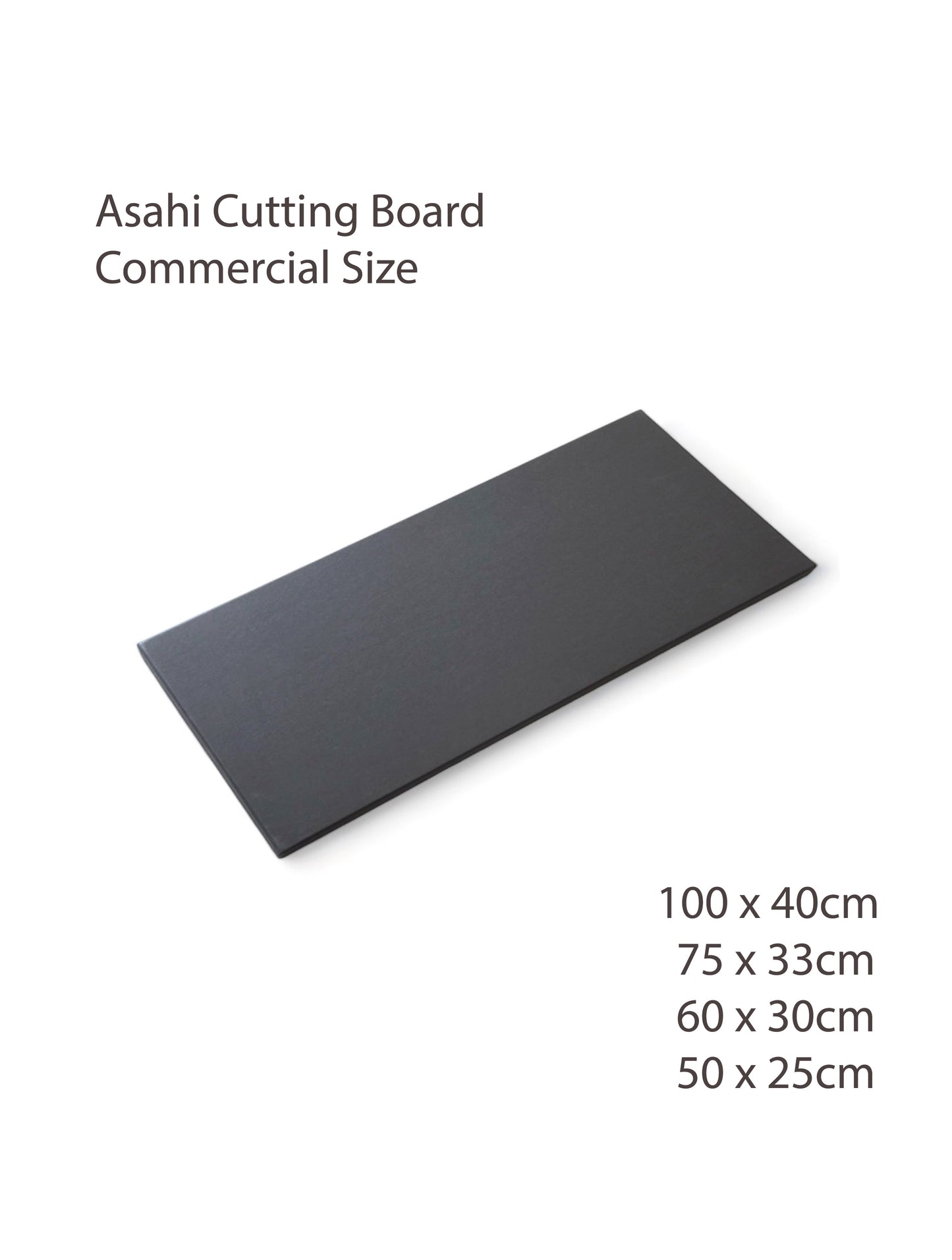 Parker Asahi Synthetic Rubber Cutting Board - Commercial Size, Black