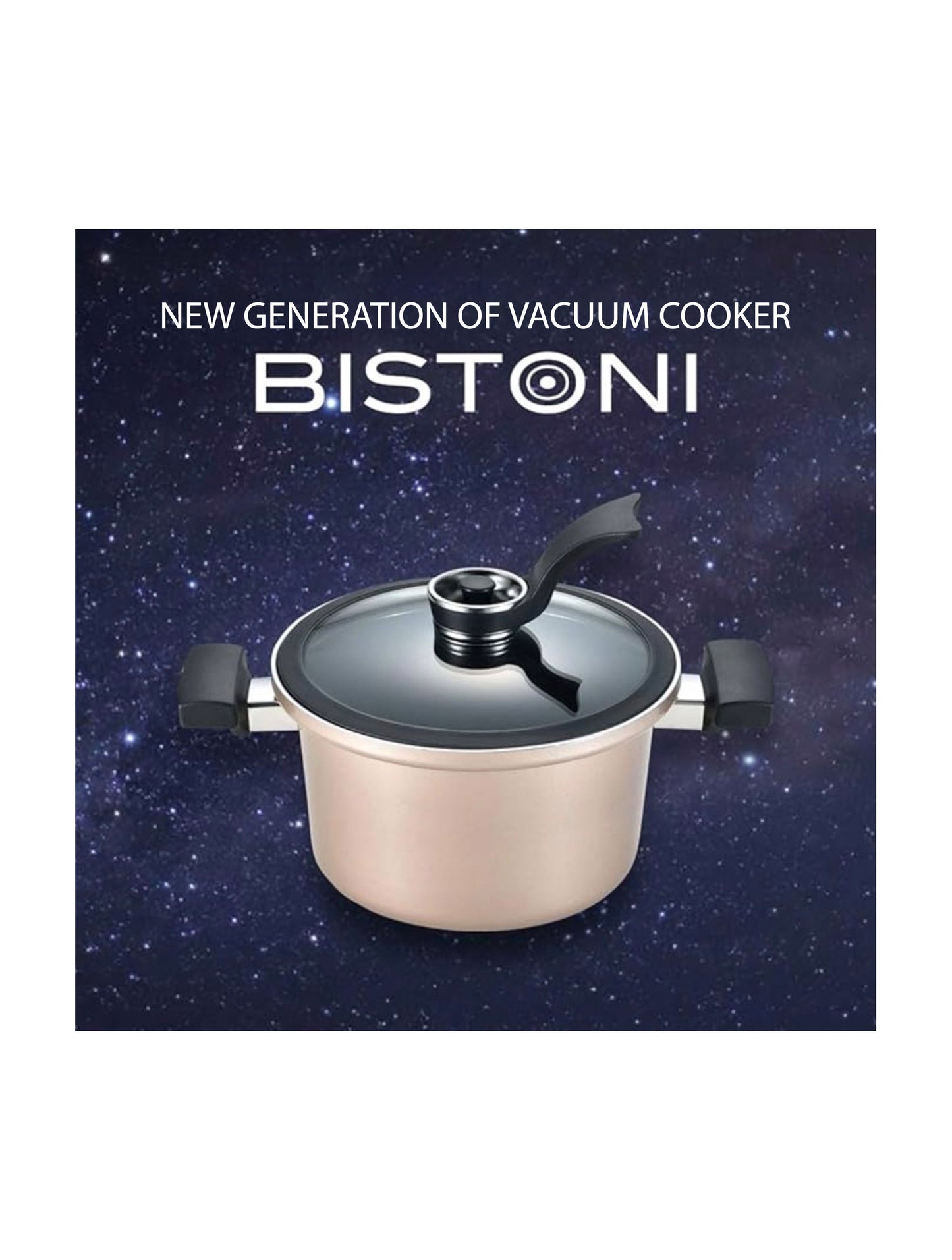 BISTONI Induction Compatible Vacuum Cooker Pot 24cm