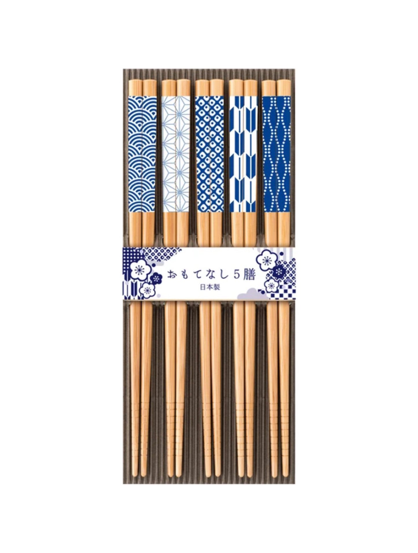 Bamboo Chopsticks Auspicious 5p 22.5cm