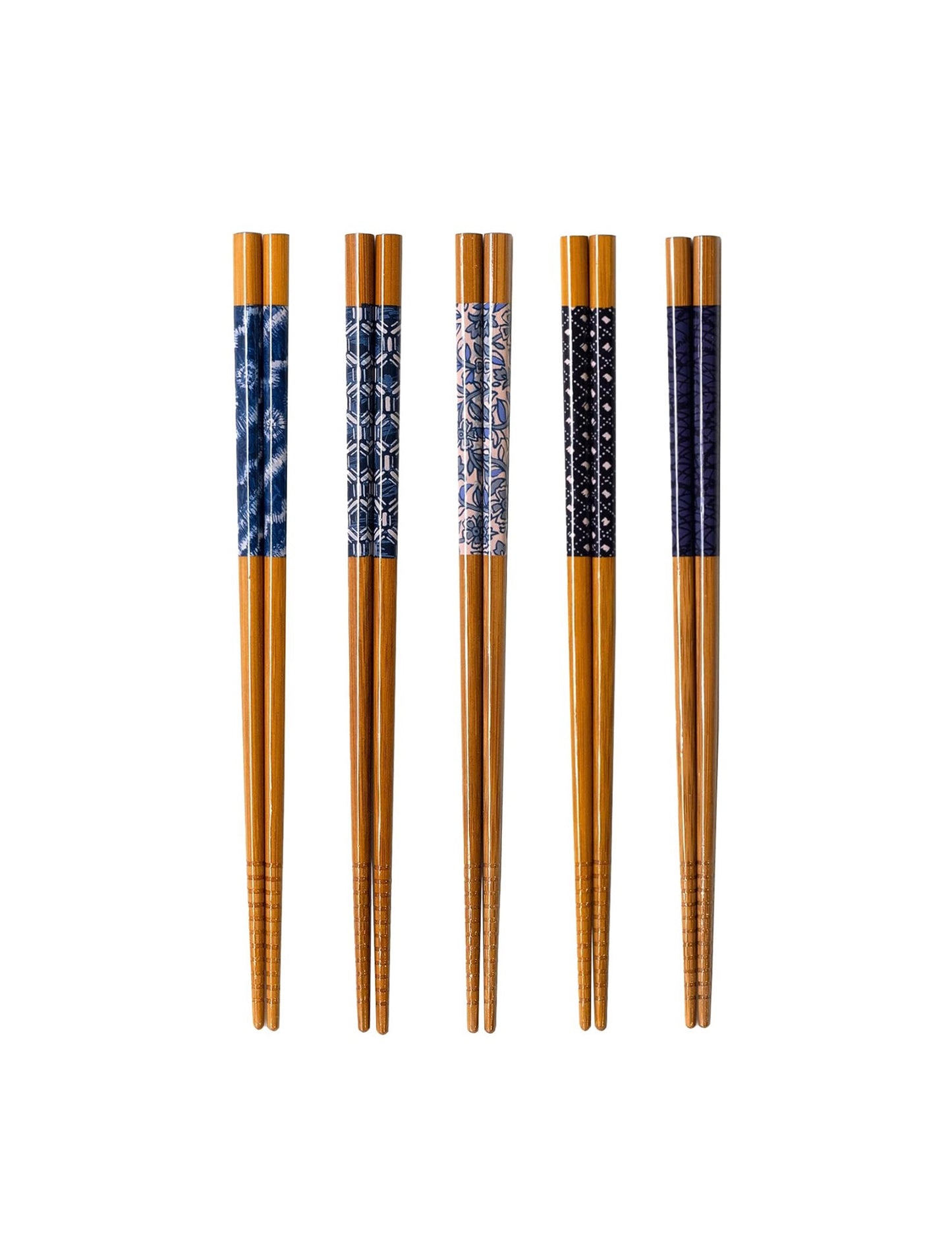 Bamboo Chopsticks Dyed Indigo 5p 22.5cm