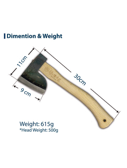 Carving Axe Hatchet 500g with Leather Case