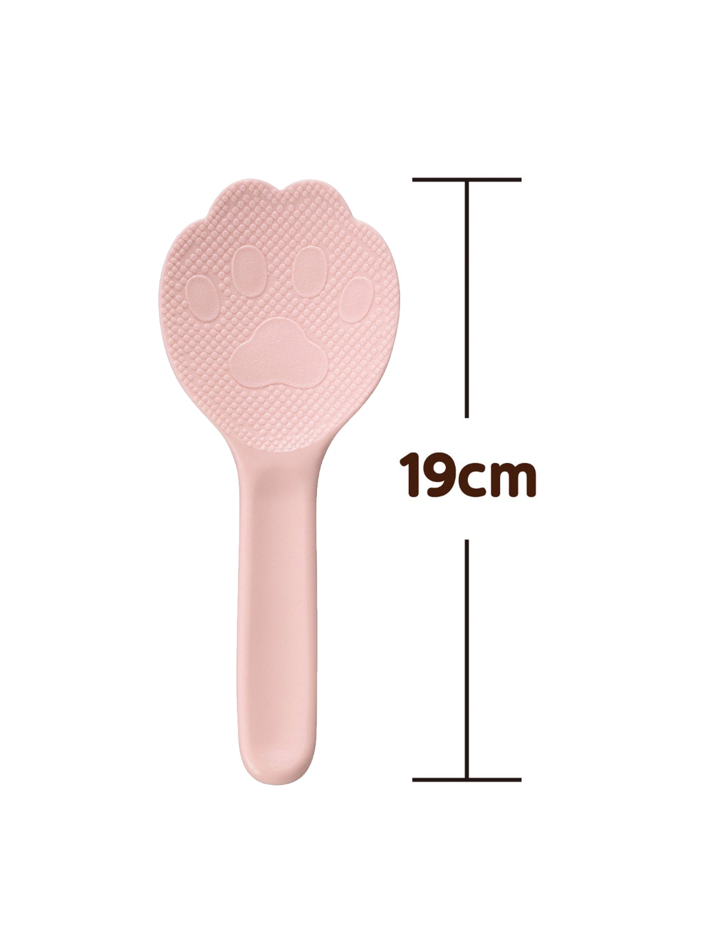 Cat Hand Shape Rice Scoop Paddle Pink/White 18cm