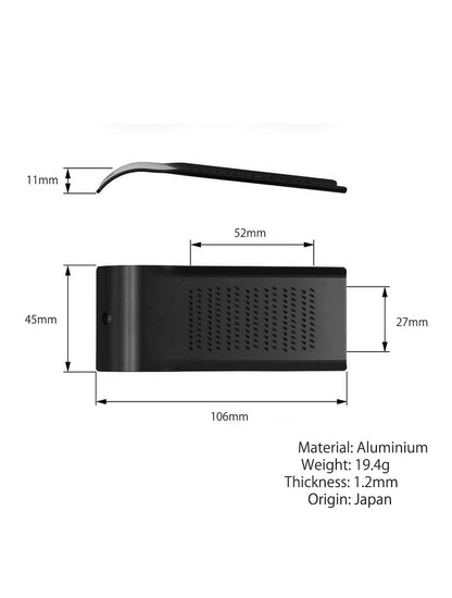 Chitto Aluminium Mini Grater Black