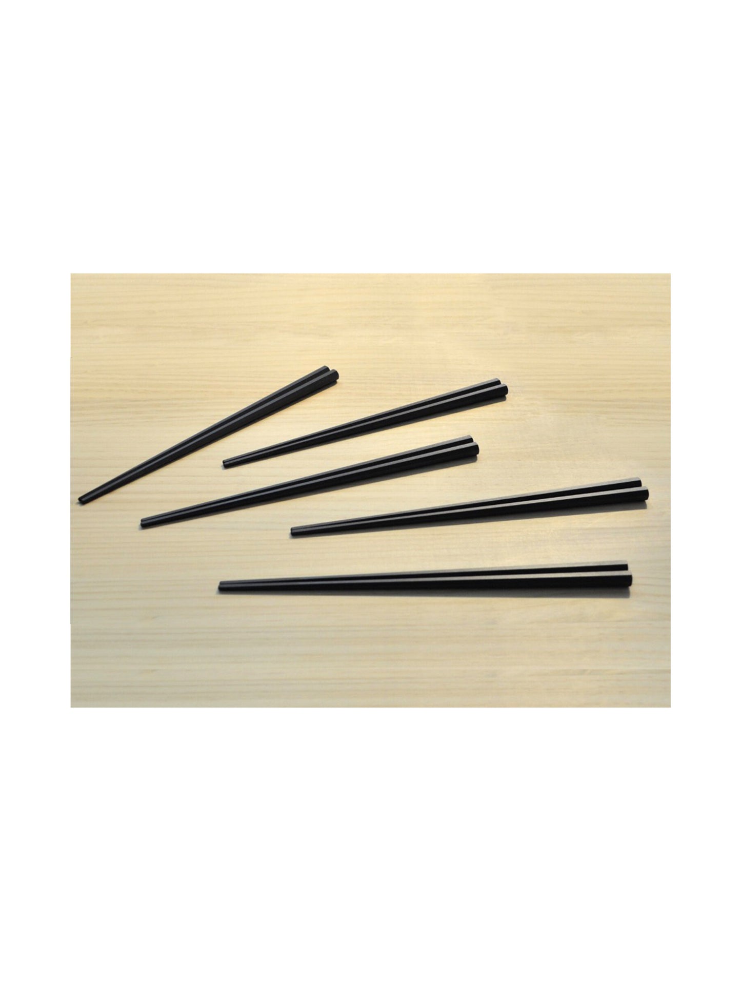 Octagonal PBT Black Chopsticks 5p 23cm