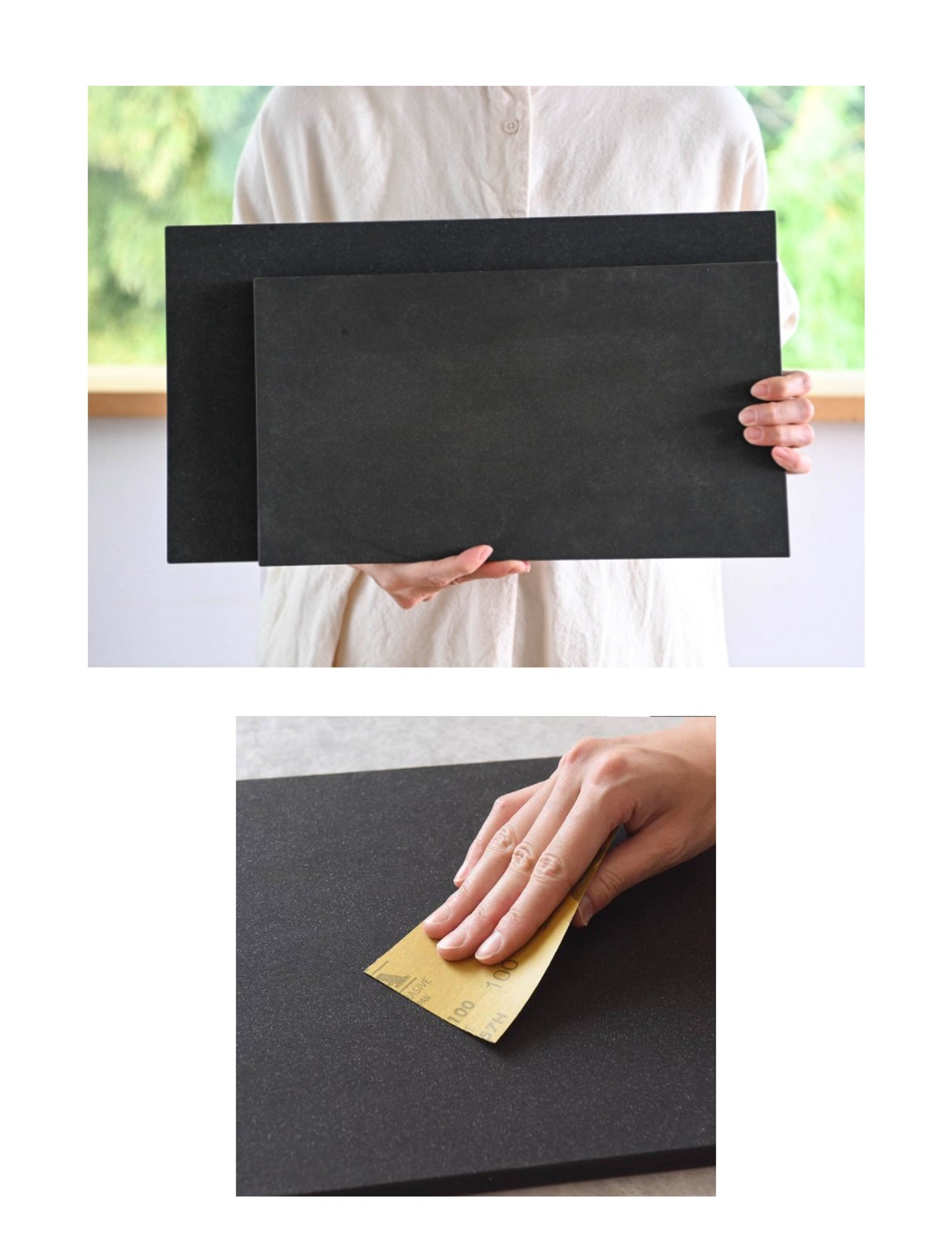 Parker Asahi Synthetic Rubber Cutting Board - Professional / Commercial Grade, Black