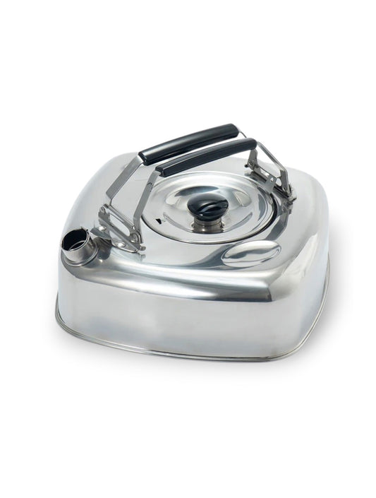 Cube Kettle Flat Stainless Kettle Camping 2.8L