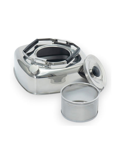 Cube Kettle Flat Stainless Kettle Camping 2.8L
