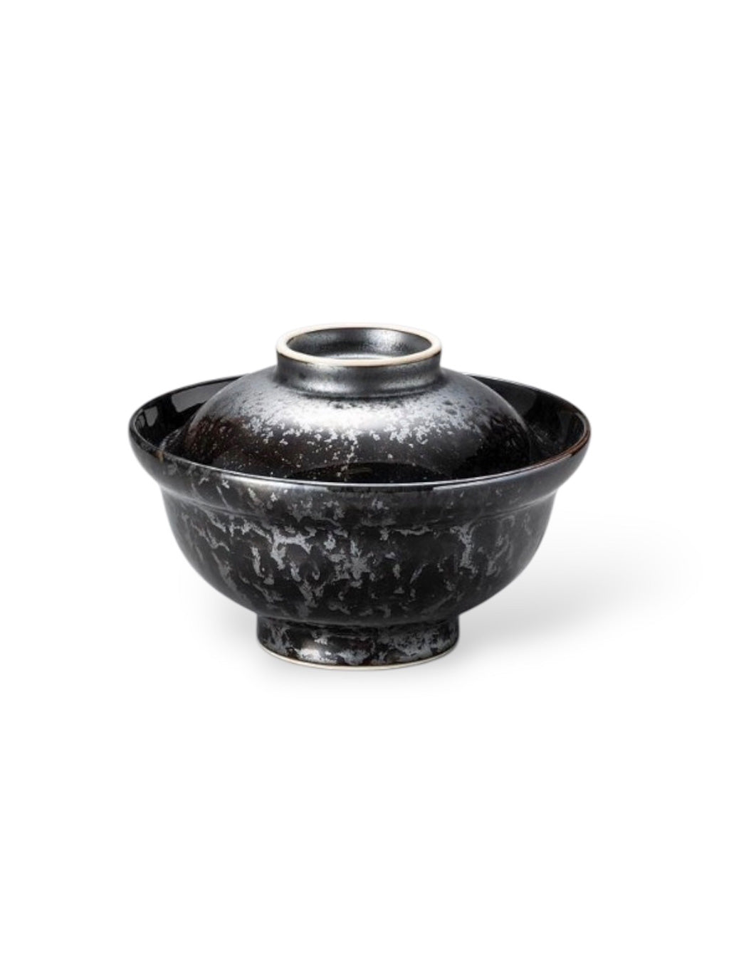 Donburi Lidded Rice Bowl 16cm Black Pearl
