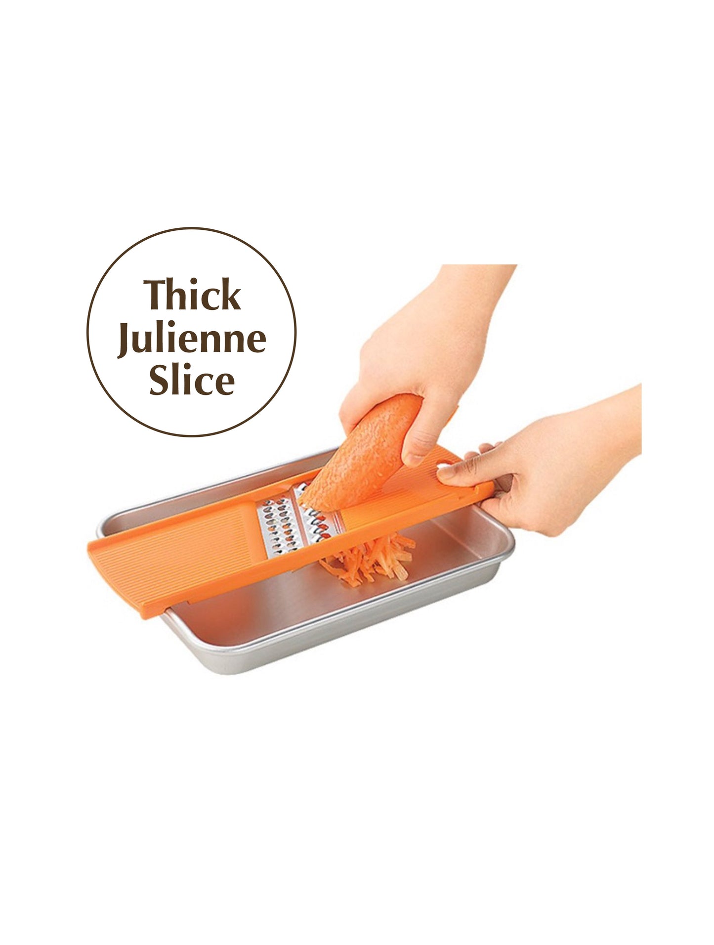 Fru-veg 2 Sizes Julienne Slicer Orange