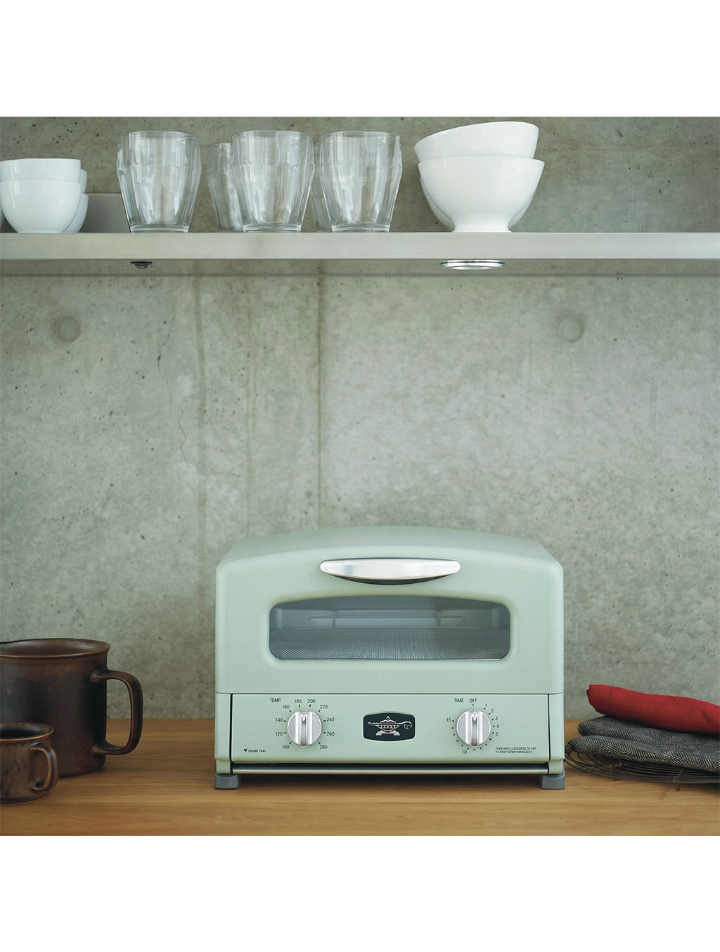 Sengoku Graphite Grill & Toaster Oven GREEN - Japanese Mini Oven