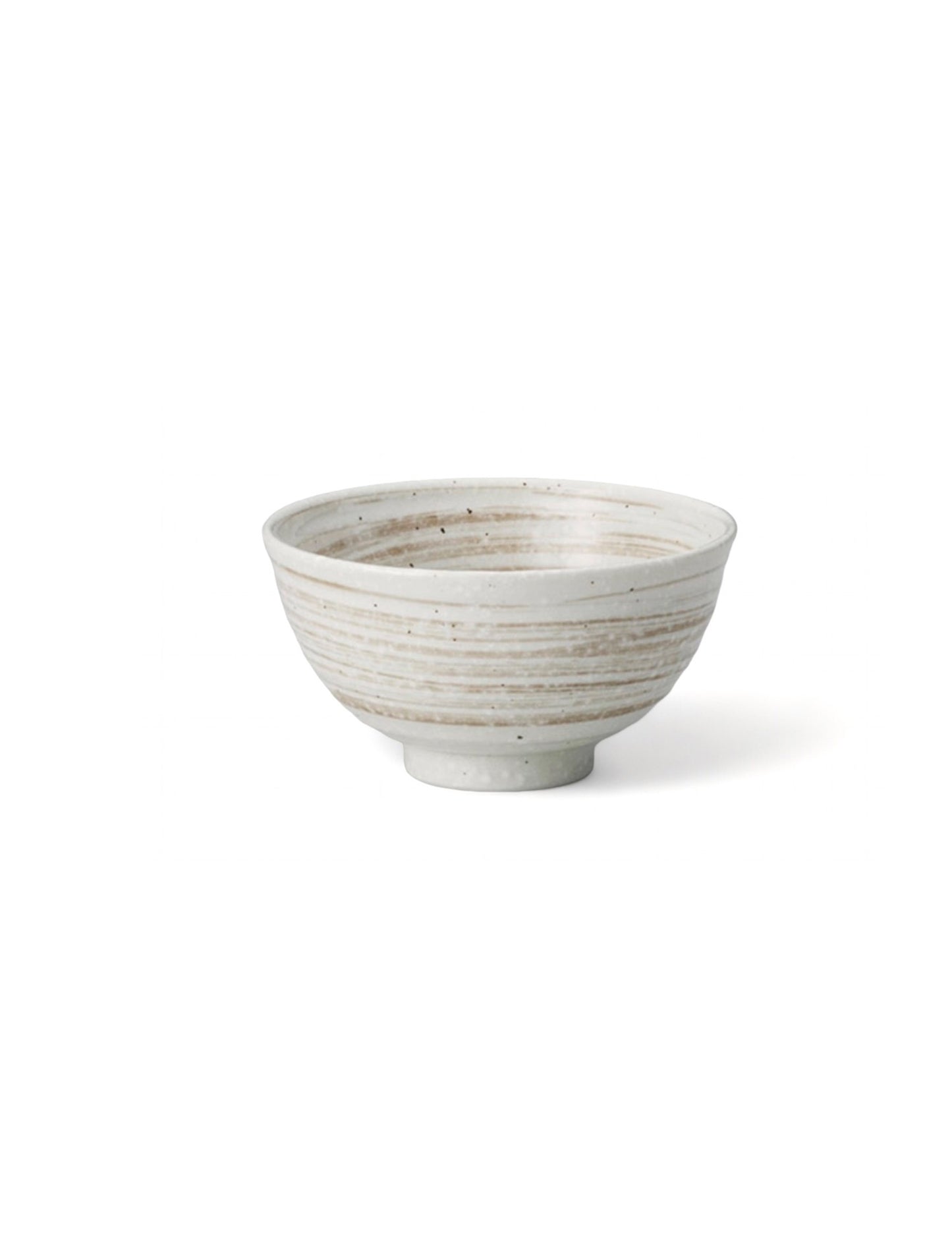 Rice Bowl Hakecha Kobiki Chawan White & Brown