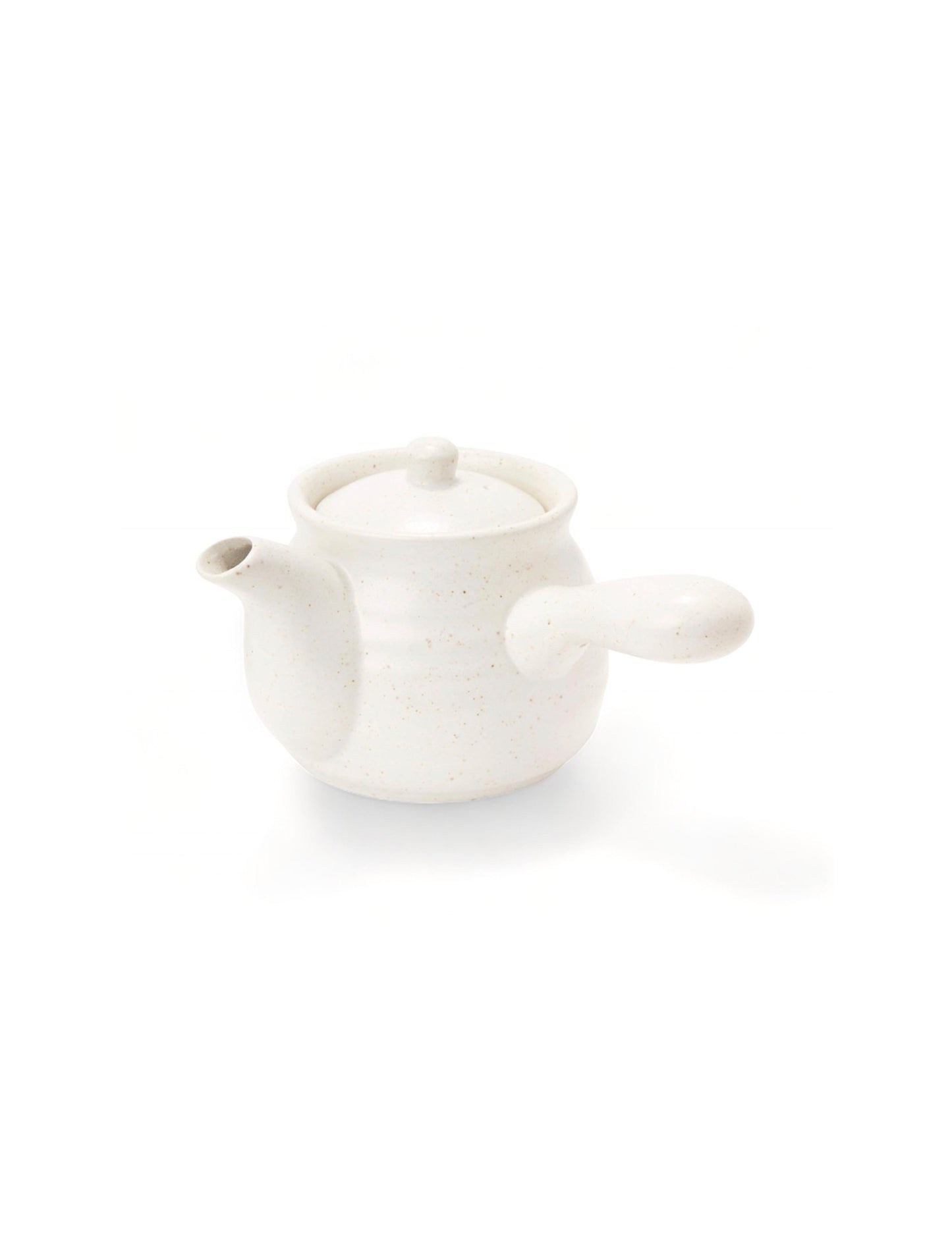 Japanese Teapot Hakuyu with Strainer, White