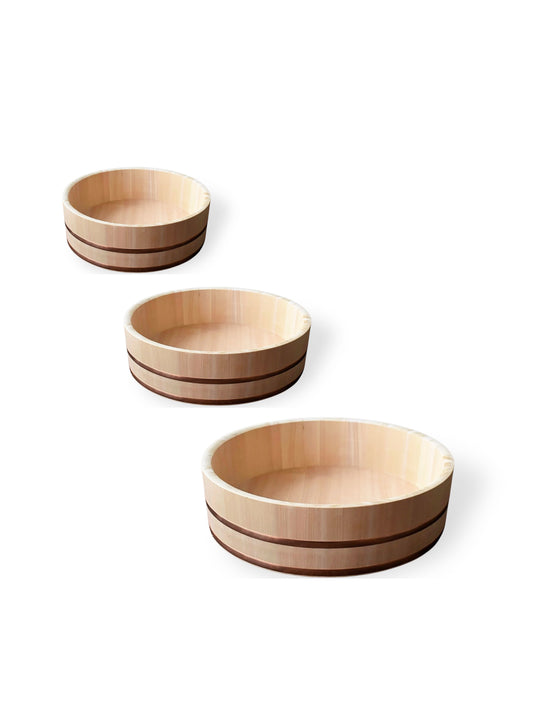 Wooden Rice Mixing Tube Hangiri, Handai Sushi SAWARA 33cm / 45cm / 60cm
