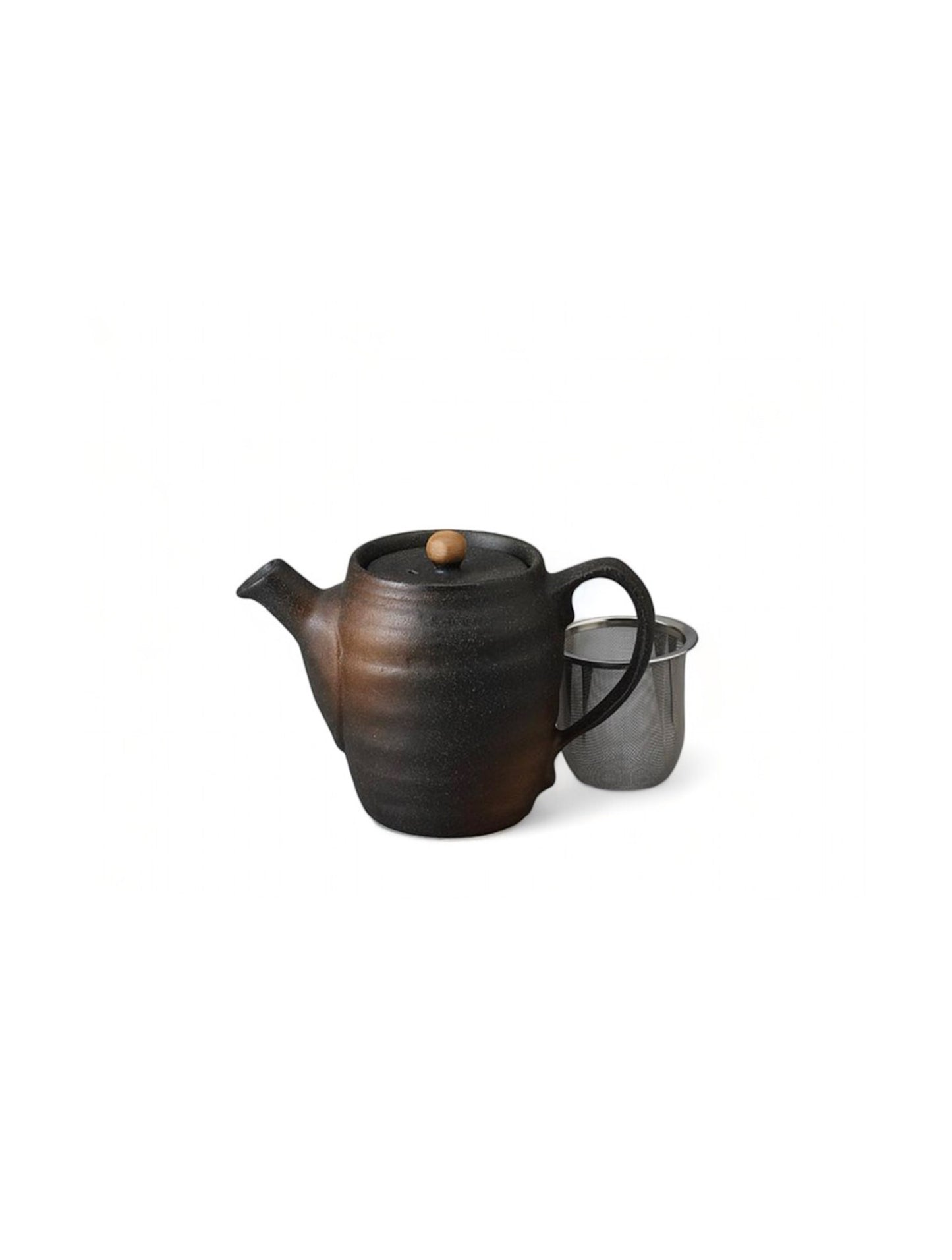 Japanese Teapot Igabuki with Strainer, Black