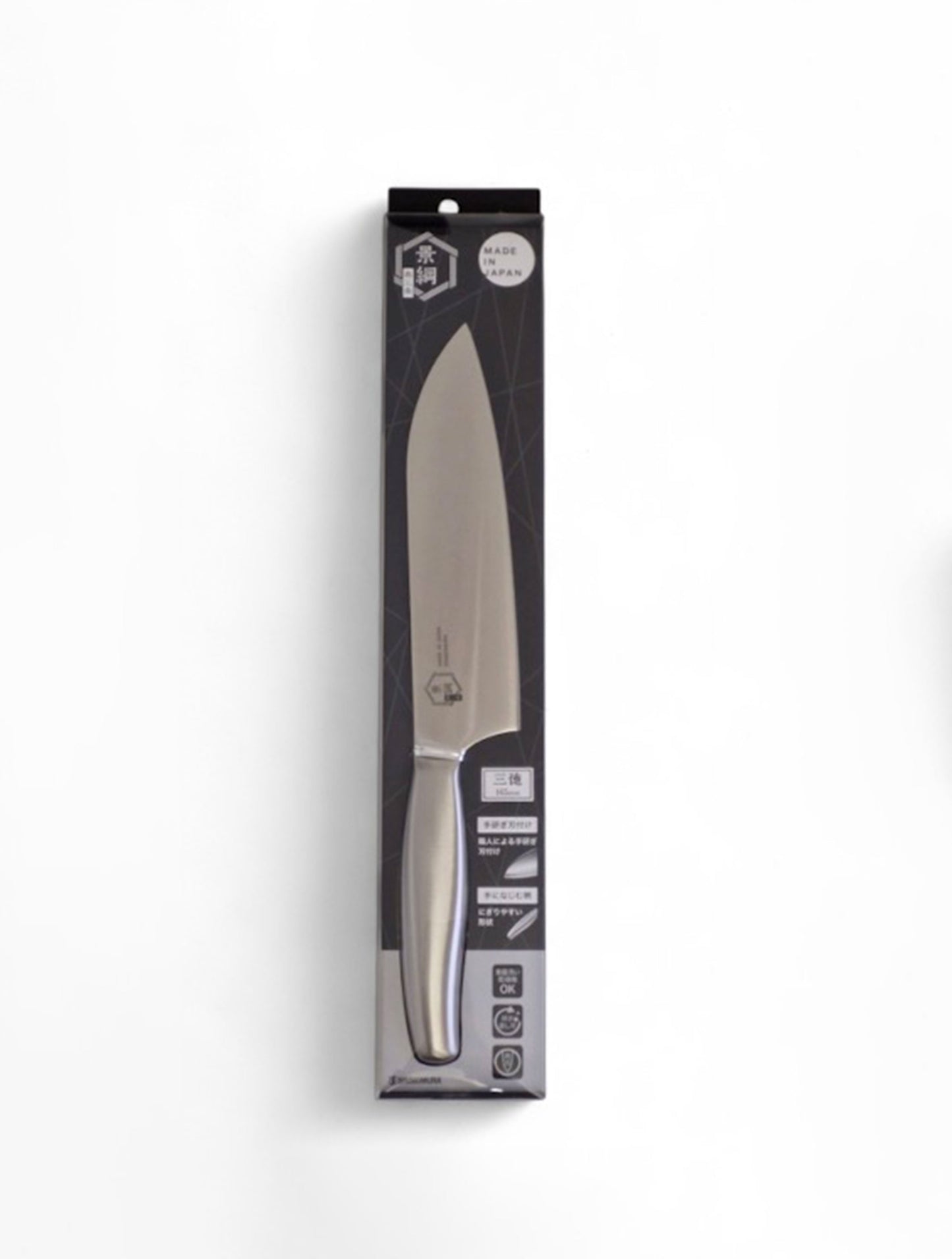 Shimomura - [Kagetsune] All Stainless Santoku Knife 165mm