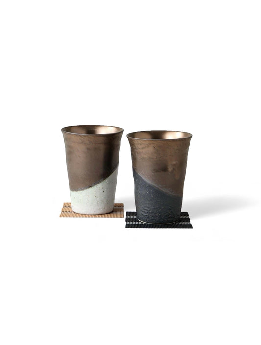 Kirameki Pair Cup Set Gold Tumbler