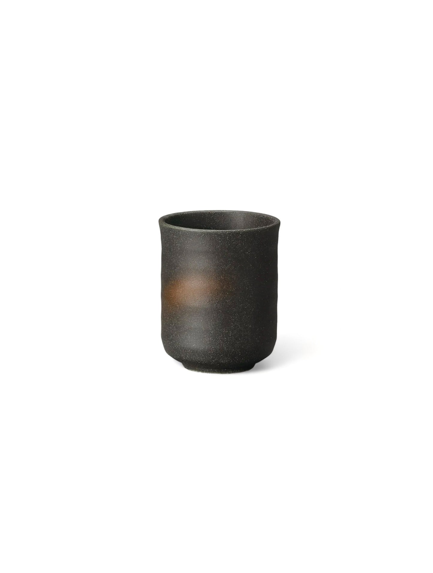 Japanese Tea Cup Kuro Iga long Yunomi Black