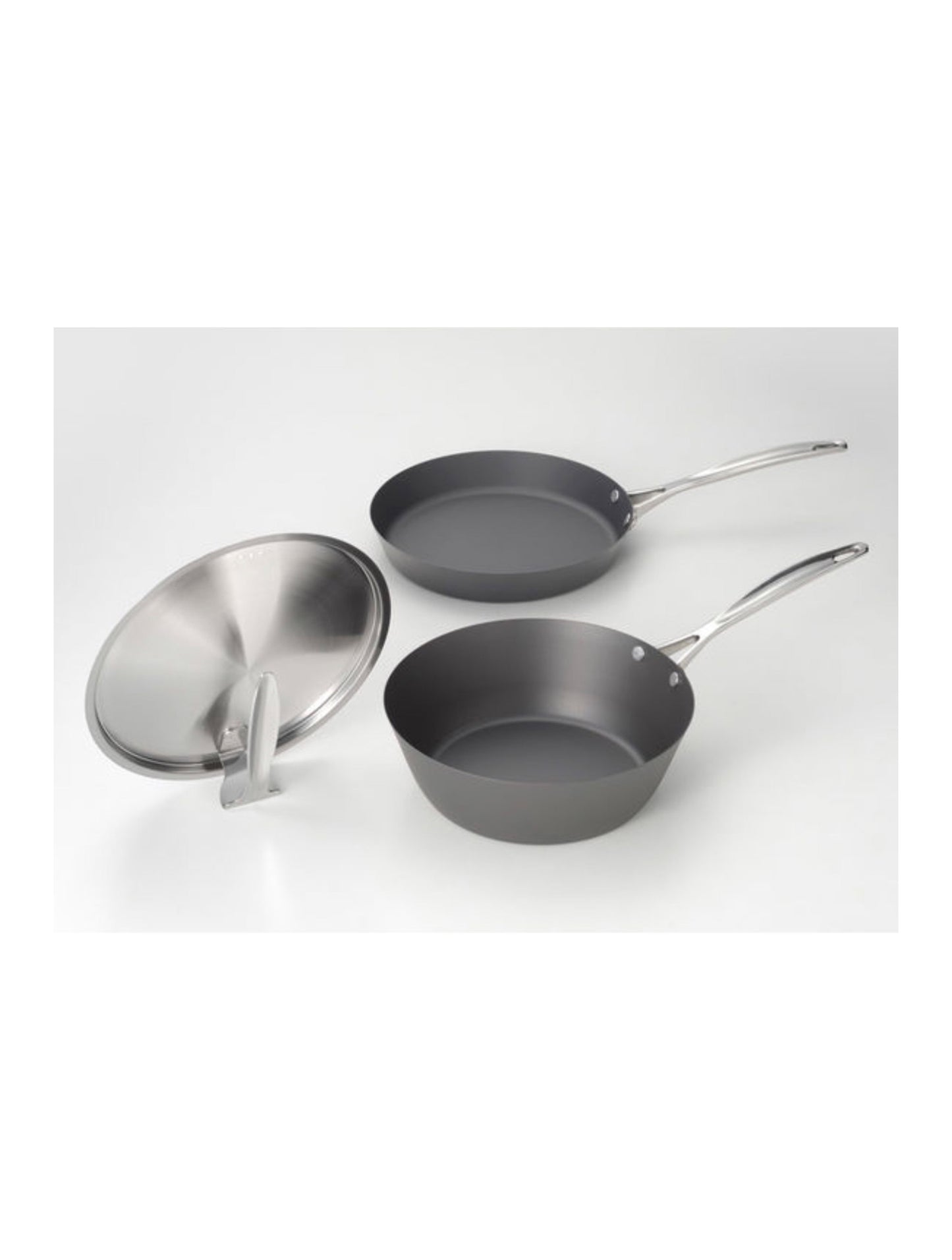 Kurotsuchi - Nitriding Iron Frypan & Stir Frying Pan Set 24cm with Lid