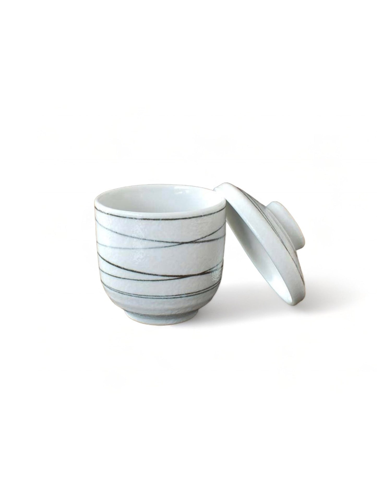 Japanese Steam Cup with Lid, Mushi-wan White