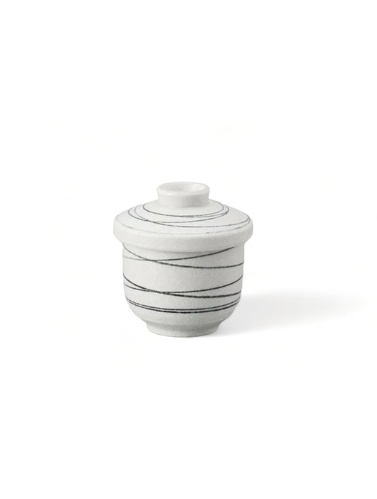 Japanese Steam Cup with Lid, Mushi-wan White