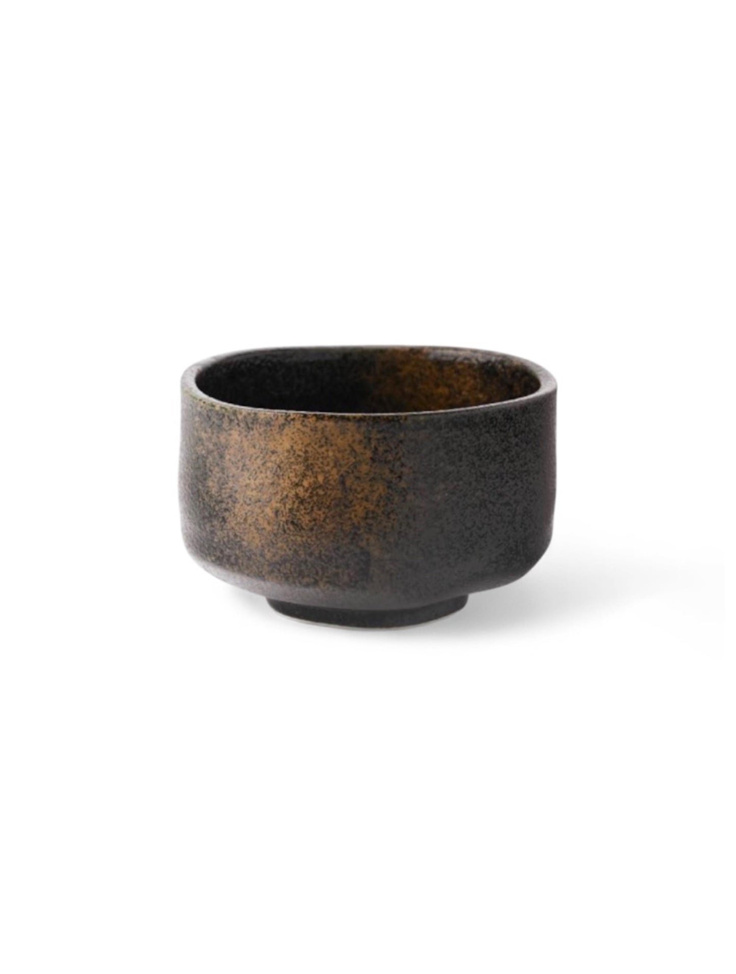 Matcha Bowl - Gold Accents Black