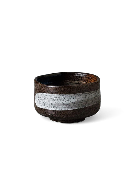 Matcha Bowl - Hagoromo Black White Line
