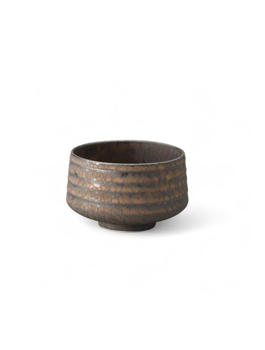 Matcha Bowl - Kin Kessho Crystal Gold Dark Brown