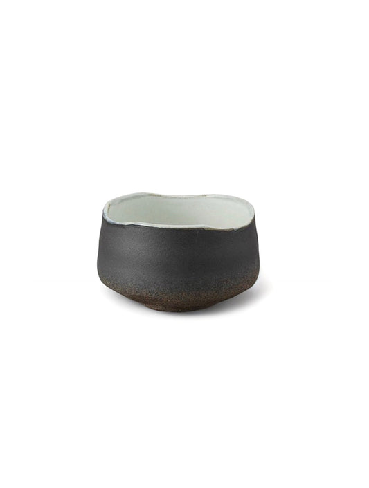 Matcha Bowl - Nanban Fuyu Black/Light Blue