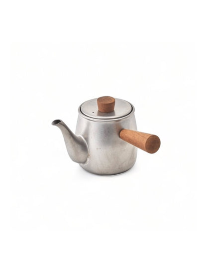 Miyaco Stainless Tea Pot 380ml, Frosty Silver / Matte Black