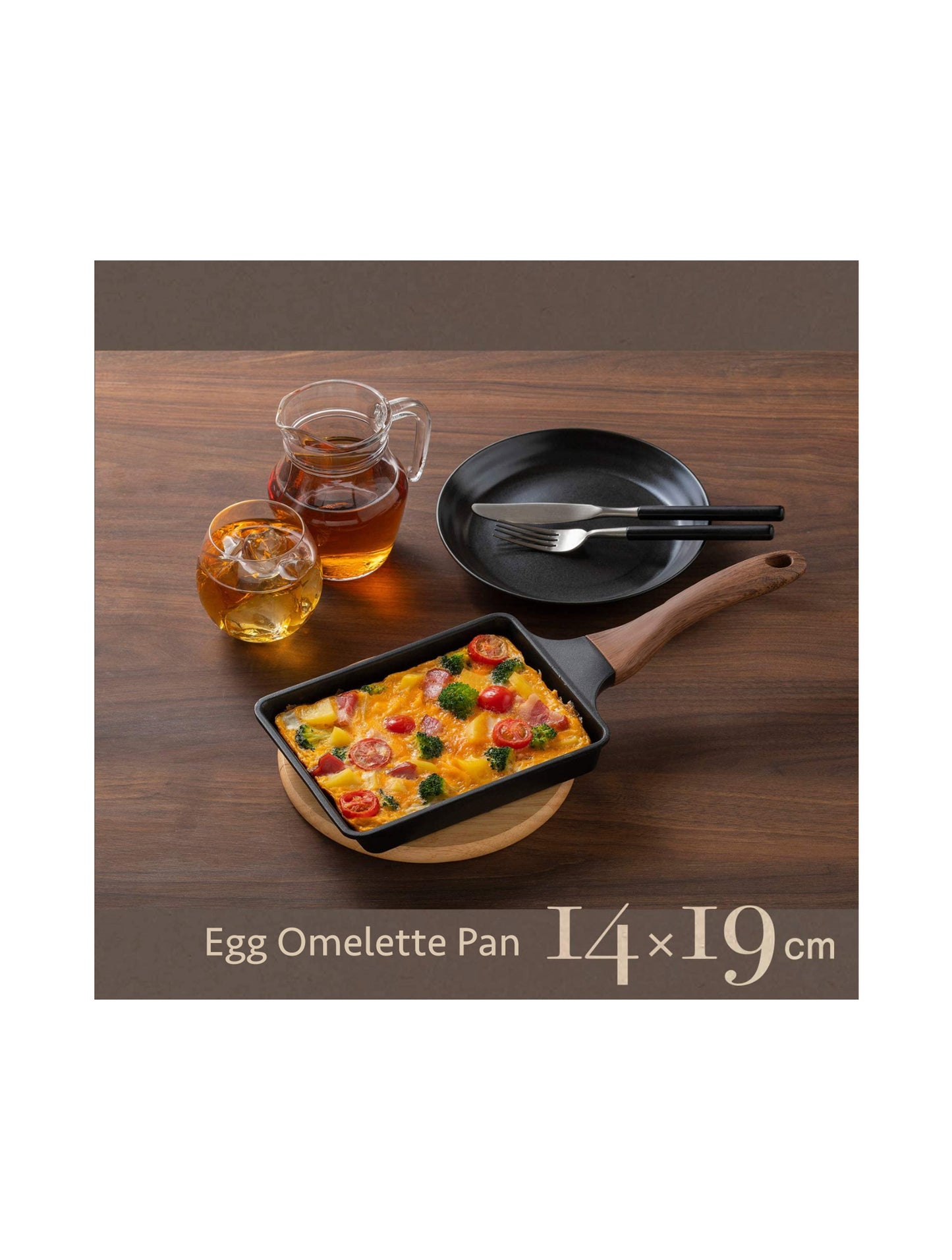 N Tone - Induction Non-Stick Coating Egg Omelette Pan Tamagoyaki 14×19cm