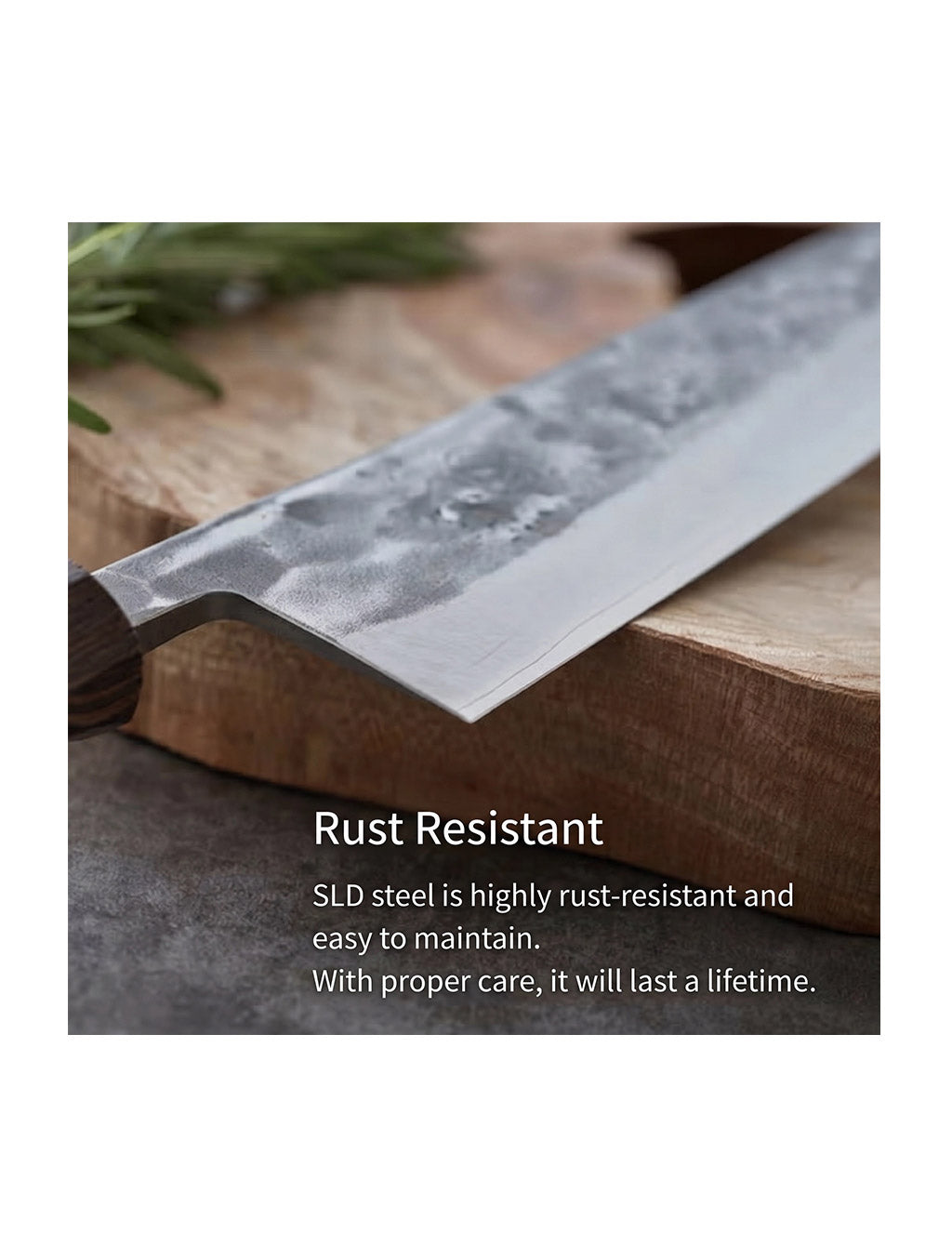 SLD Steel Chef Knife Gyuto Naguri Finish 21cm