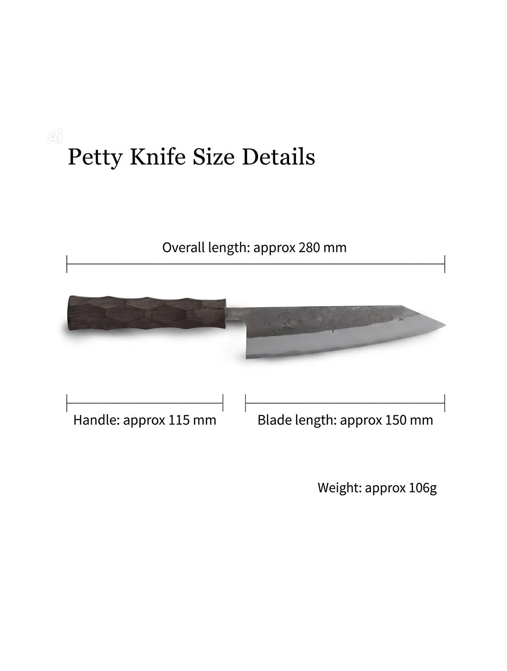 Naguri Kiritsuke Petty Knife 150mm