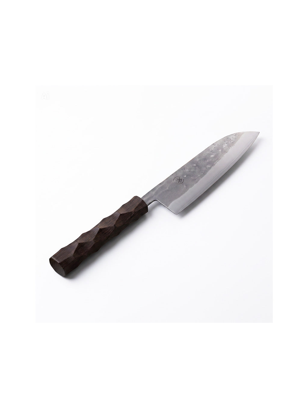 SLD Steel Santoku Knife Naguri Finish 16.5cm