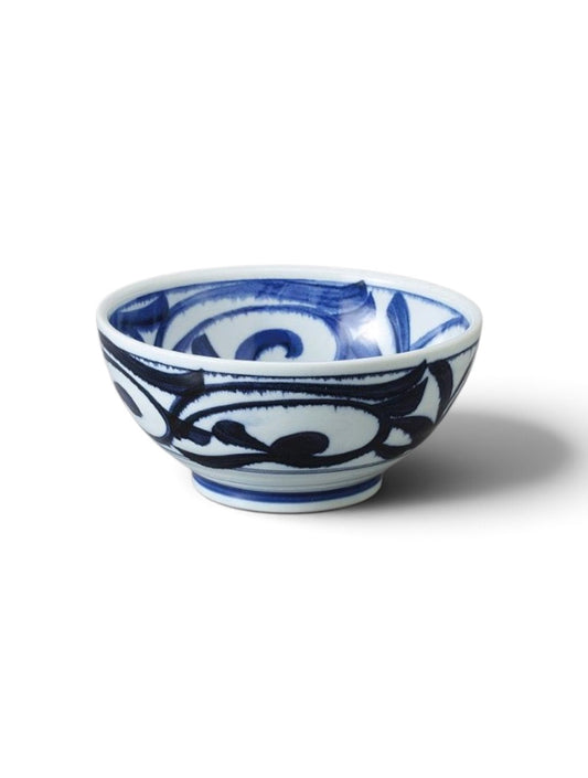 Noodle Bowl Aikusa-mon Sanuki 18.5cm White