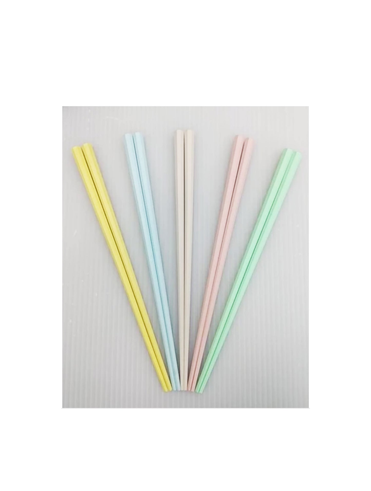 Octagonal PBT Pastel Chopsticks 5p 23cm